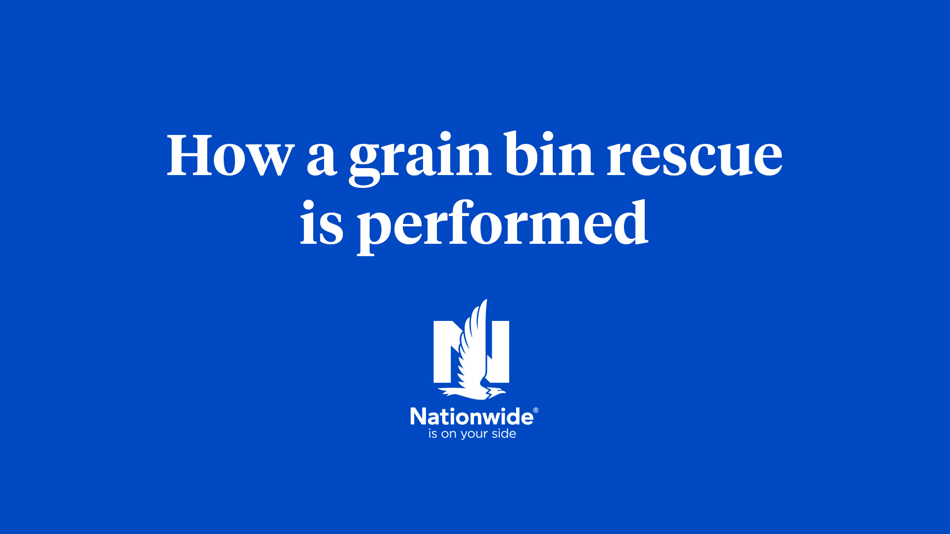 How a grain bin rescue is performed 