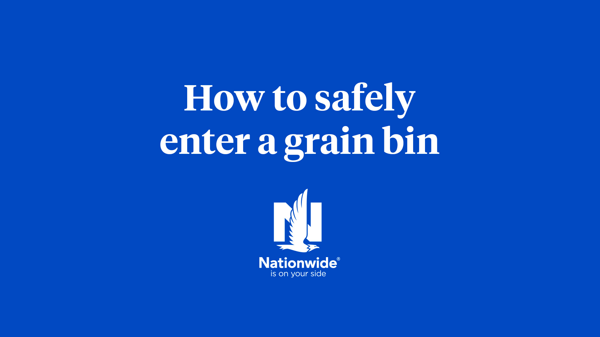 How to safely enter a grain bin